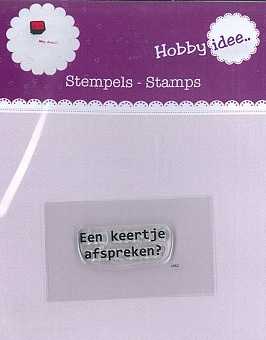 Clear stamp Hi tekst Een keertje afspreken,