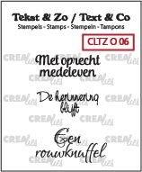 CSCRLCLTZO06 Clear stamp crealies Tekst Overlijden O06