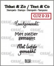 CSCRLTZD23zo Clear stamp crealies Divers D23 Handgemaakt