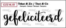 CSCRLTZHL01 Clear stamp crealies Gefeliciteerd dicht