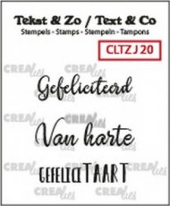 CSCRLTZJ20 Clear stamp crealies Jarig J20