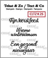 Clear stamp crealies Kerst K25