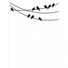 DE1218-53 Embossingfolder vogels op kabel