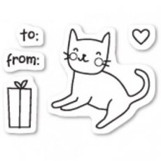 POSDSCL437 Kitty Cat Gift die & StampPoppystamps