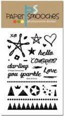 PSSJ1S263 Silver and Gold  Clearstempel Paper Smooches