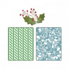 SSID658191 Sizzlits en embossingfolder Alphine Pattern & flower set