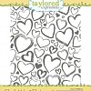 Taylored Expressions stamp brushed heart background