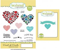 TAYTESTEMD64 Taylored Expressions stamp  & die hearts of hearts