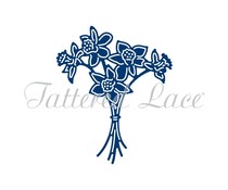 TLD-D1089 tattered Lace Daffodil Bouquet
